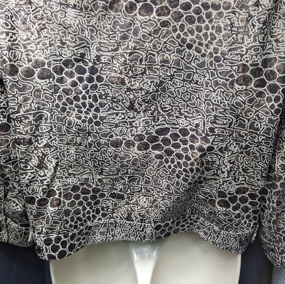 Ruby Road Snake Print Button Front Jacket Sz 14P - Picture 8 of 12
